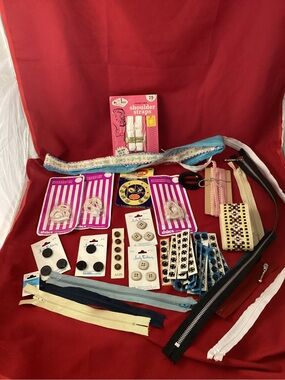Zippers buttons craft Sewing Notions Kit